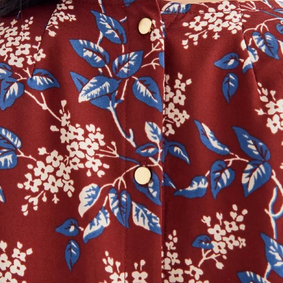 Madewell Button-Back Dress in Antique Flora - Picture 4 of 10